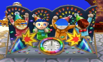 The New Year's Day faceboard.