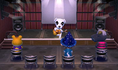 K.K. Slider performs for Hamlet, Jeff, and Rodeo.