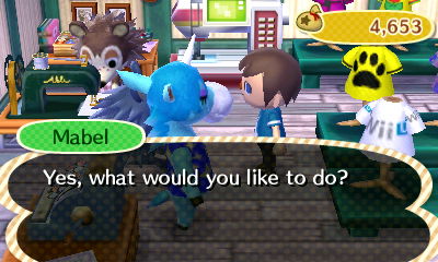 Mabel, standing behind Julian the unicorn: Yes, what would you like to do?