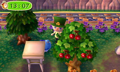 Jeremiah tries to hide behind an instrument shelter during a game of hide and seek.