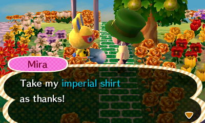 Mira: Take my imperial shirt as thanks!