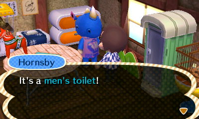 Hornsby: It's a men's toilet!