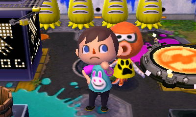 Trying on my new bunny tee that Inkwell gave me in Animal Crossing: New Leaf.