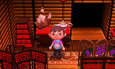 The sailboat model in Animal Crossing: New Leaf.