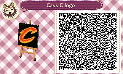 QR code for Cavs C logo in Animal Crossing.