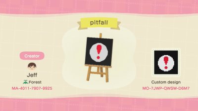 Pitfall seed design for Animal Crossing: New Horizons.