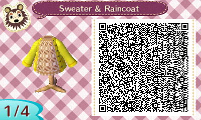 QR code for a sweater and yellow raincoat.