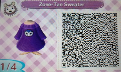 QR code for Zone-Tan sweater in Animal Crossing.