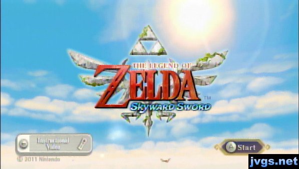 The Legend of Zelda: Skyward Sword title screen