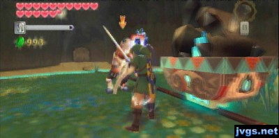 Following a timeshift stone embedded in a mine cart.