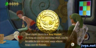 Buying a bug medal.
