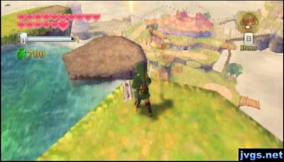 The view from an island above Skyloft.