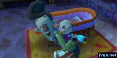 Returning a baby rattle.