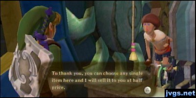 Beedle: To thank you, you can choose any item here and pay just half price!