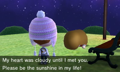 Ann, to Snoopy: My heart was cloudy until I met you. Please be the sunshine in my life!