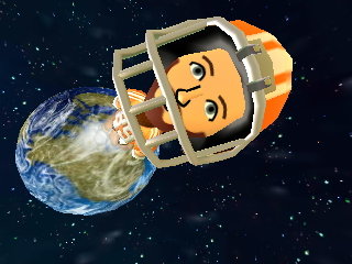 Baker blasts off into space after eating his super all-time favorite food.