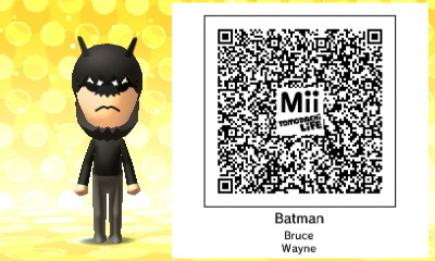 Batman Mii QR code