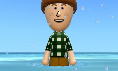 Conan pops up from the ocean.