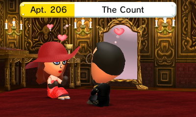 Pauline and The Count hang out together.