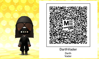 Darth Vader Mii QR code