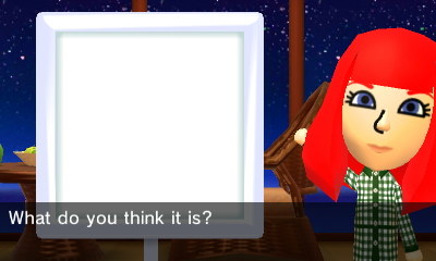 Elly, displaying a blank white screen: What do you think it is?