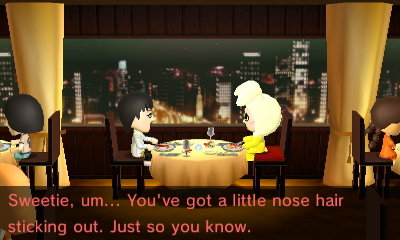 Lucille 2, to Gaston: Sweetie, um... You've got a little nose hair sticking out. Just so you know.