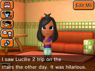 Madison: I saw Lucille 2 trip on the stairs the other day. It was hilarious.