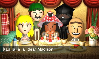 La la la la, dear Madison...