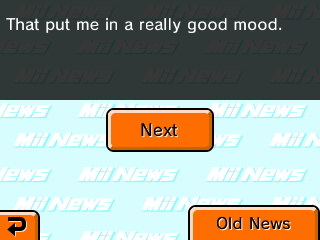 Marina: That put me in a really good mood.