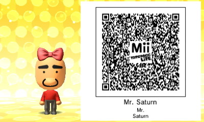 Mr. Saturn Mii QR code