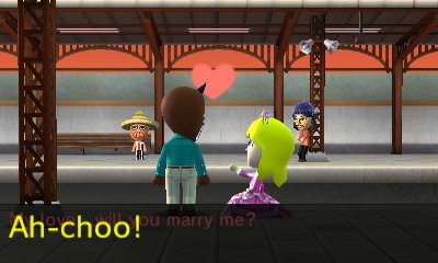 Inigo's sneeze overpowers Peach's proposal to Shaq.