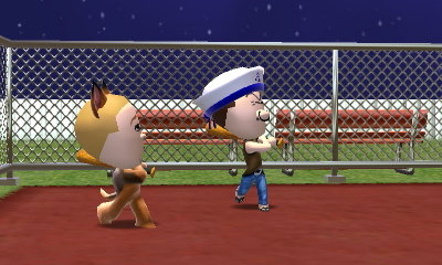 Bobby Hill and Popeye practice their baseball swings.