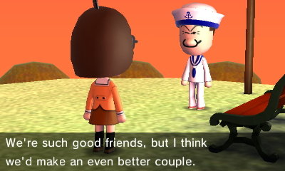 Popeye, to Velma: We're such good friends, but I think we'd make an even better couple.