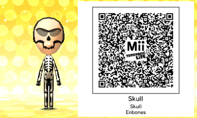 Skull (skeleton) Mii QR code