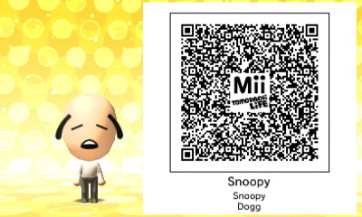 Snoopy Mii QR code