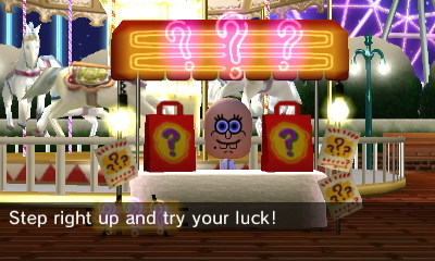 SpongeBob, at the night market: Step right up and try your luck!