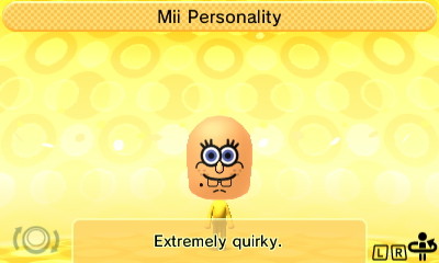 Mii Personality: Extremely quirky.