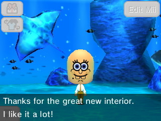 SpongeBob: Thanks for the great new interior. I like it a lot!