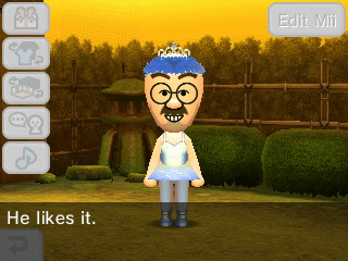 Tobias likes his ballerina outfit.