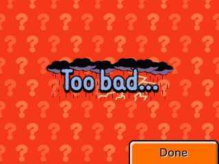 Too bad...