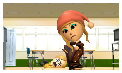 A photo of TZ standing in class while Gaston is on the floor...I think.