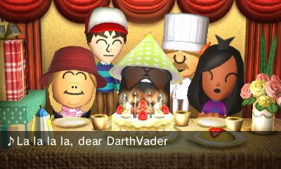 La la la la, dear Darth Vader...