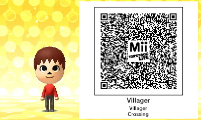Villager from Animal Crossing Mii QR code