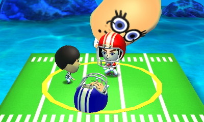 Winning a game of football against SpongeBob.